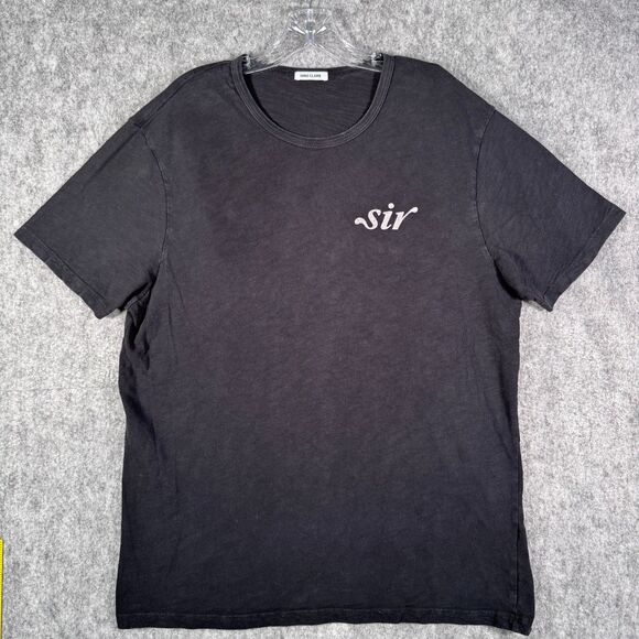 Hiro Clark T Shirt Mens Size Extra Large Black Sir Slub Cotton Tee Short Sleeve - Picture 2 of 8